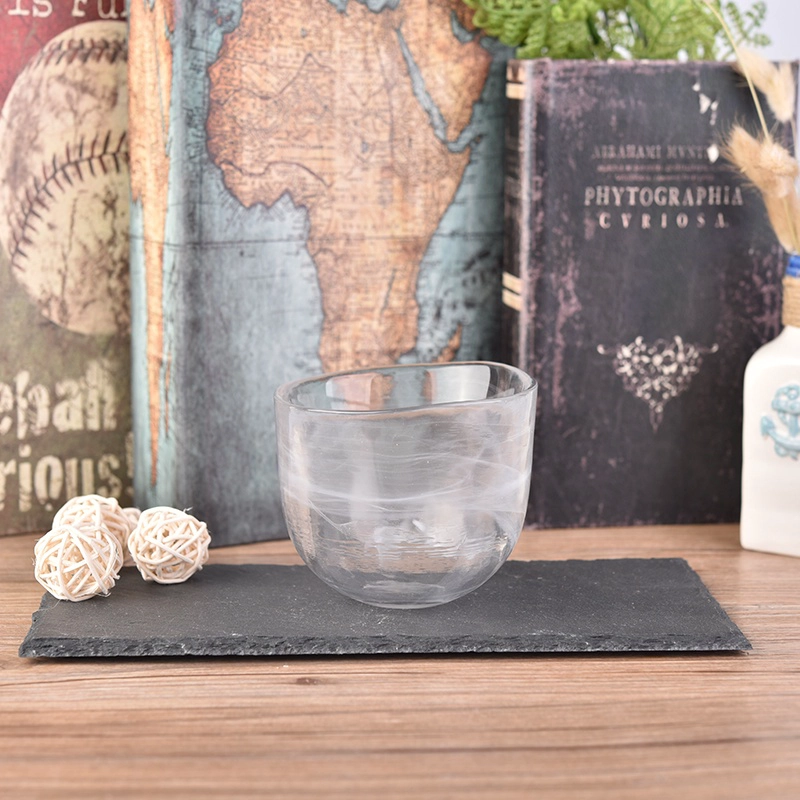 Empty Tealight glass candle holders for home decor