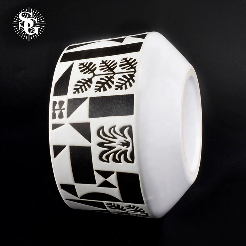 Sunny custom pattern 1000ml ceramic candle holders