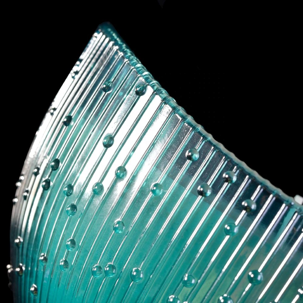 Home decoration iridescent scented blue glass candle holders