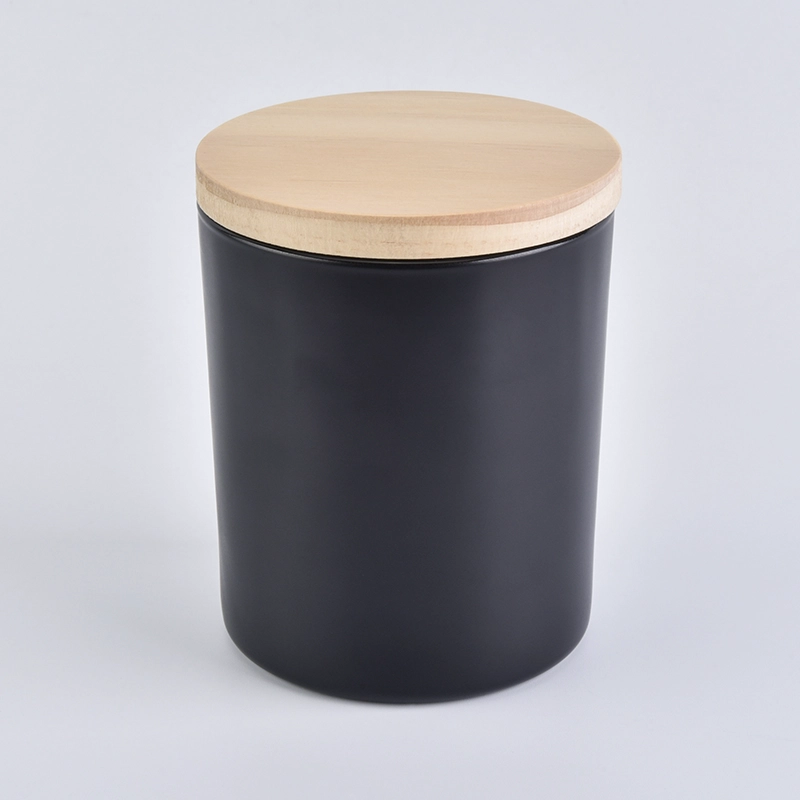 matte black glass candle jars