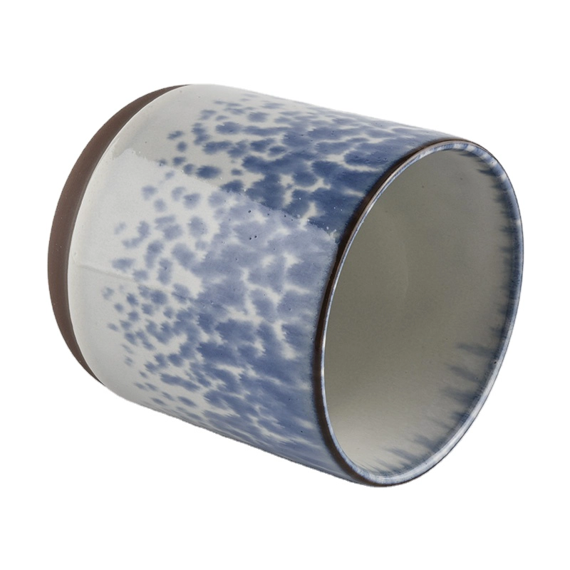 transmutation glaze color ceramic candle holder