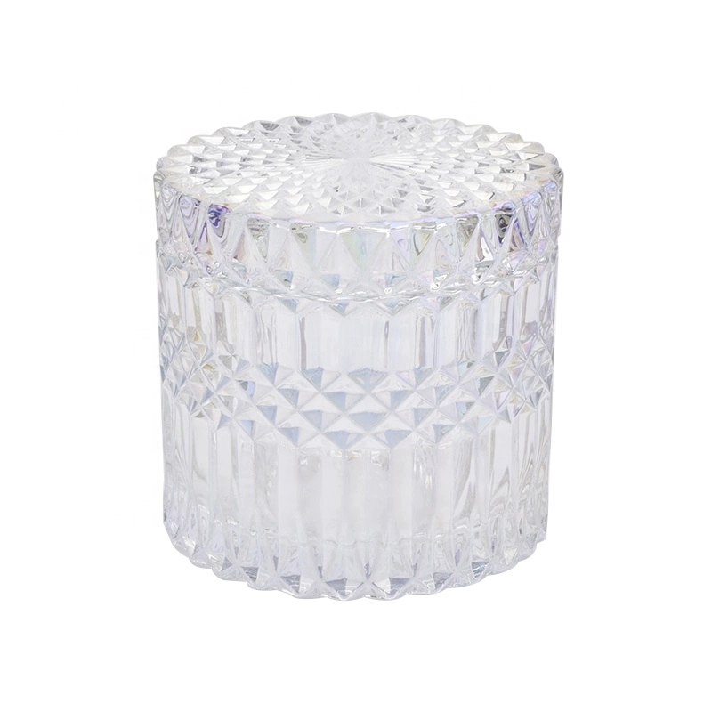 6oz logo customized luxury green glass candle jars with lid for home decorations