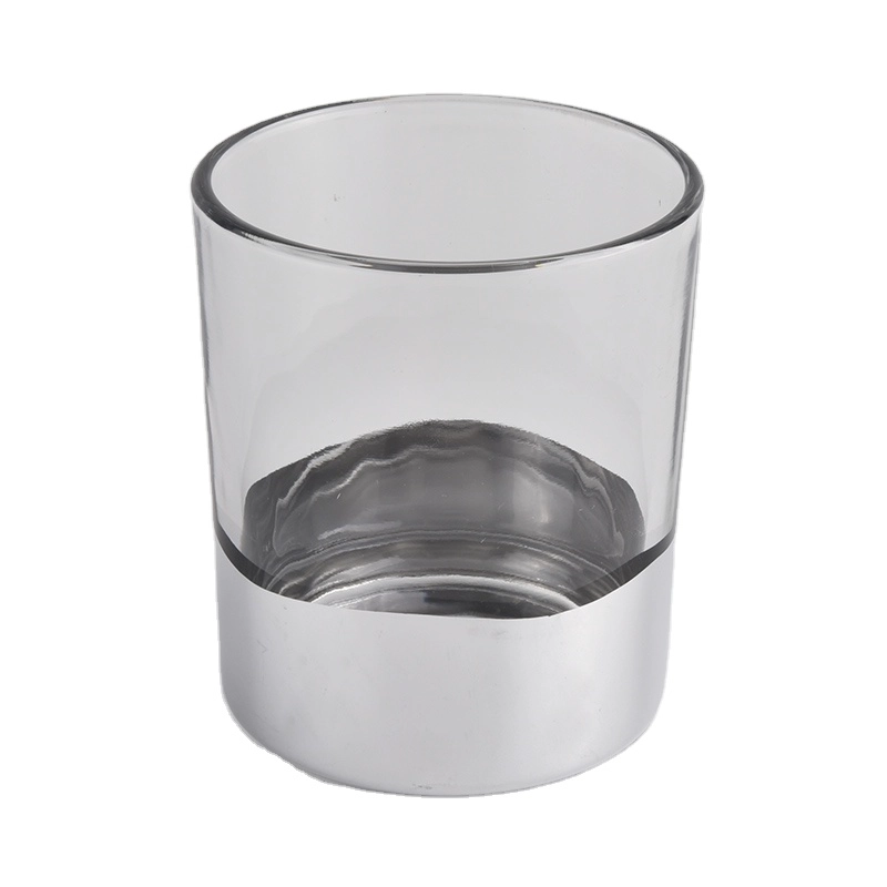 Sunny transparent scented luxury silver glass candle jars 8oz 10oz 11oz