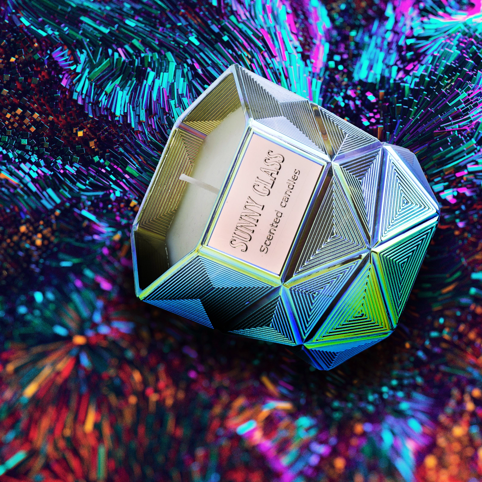 Sunny Glassware hexagon candle jar for luxury brand