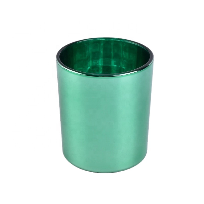 luxury metal color glass candle jar