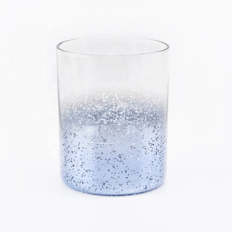 Supplier unique blue mercury empty glass vessels for candles 6 oz 10 oz 12 oz