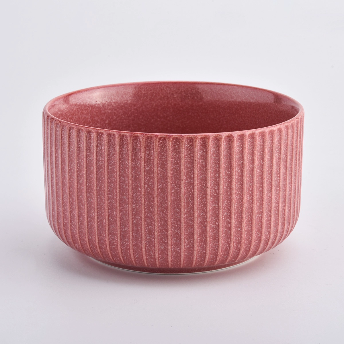 strips red color ceramic candle containers for wax