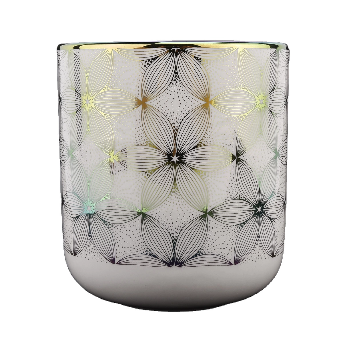 luxury rose gold ceramic candle jar with lid ceramic jars with lids for candle