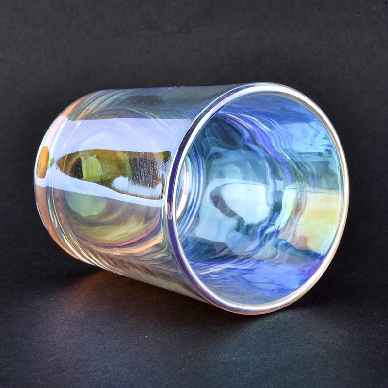 Suppliers Hot selling iridescent luxury glass candle jar