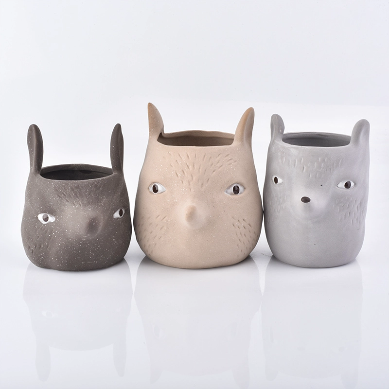 animal ceramic candle container with different shapes for you