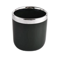 luxury black ceramic candle jar