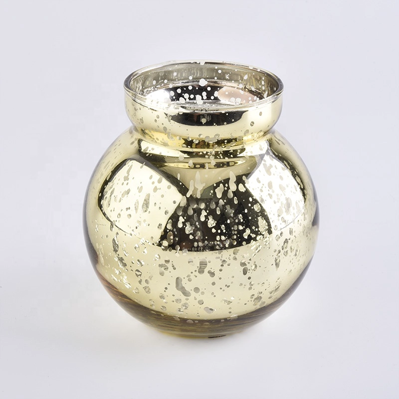 hot sales mercury gold glass candle jar