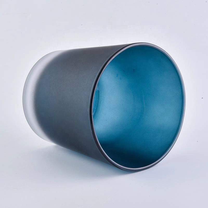 luxury large frosted glass candle jar