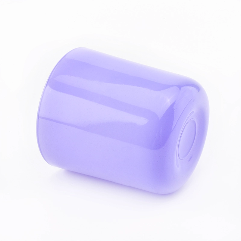 hot sales purple color glass candle holders