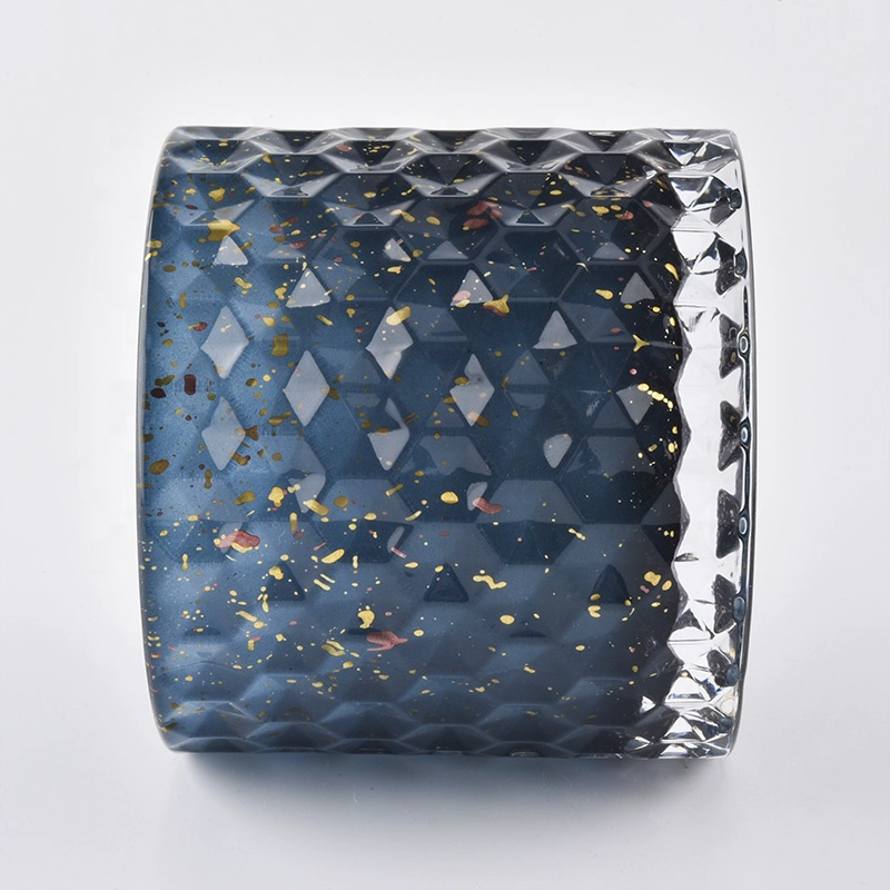 home decor luxury woven glass candle jar