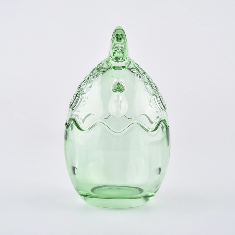4oz luxury glass candle jar with lid
