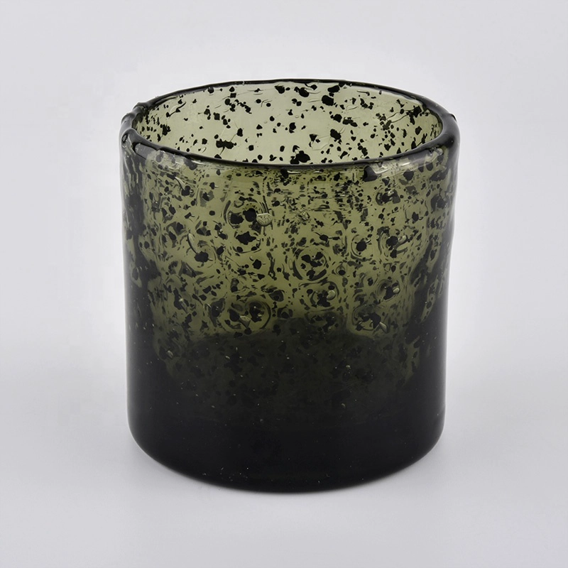 Dark coloring glass candle jars for home fragrance