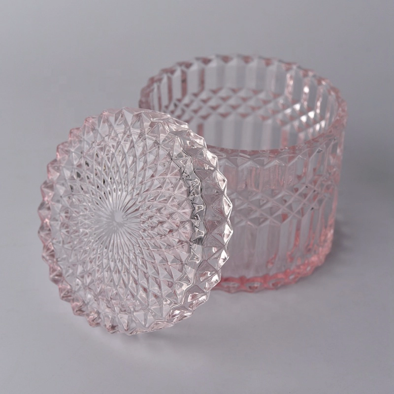 wedding decor glass candle containers with lids