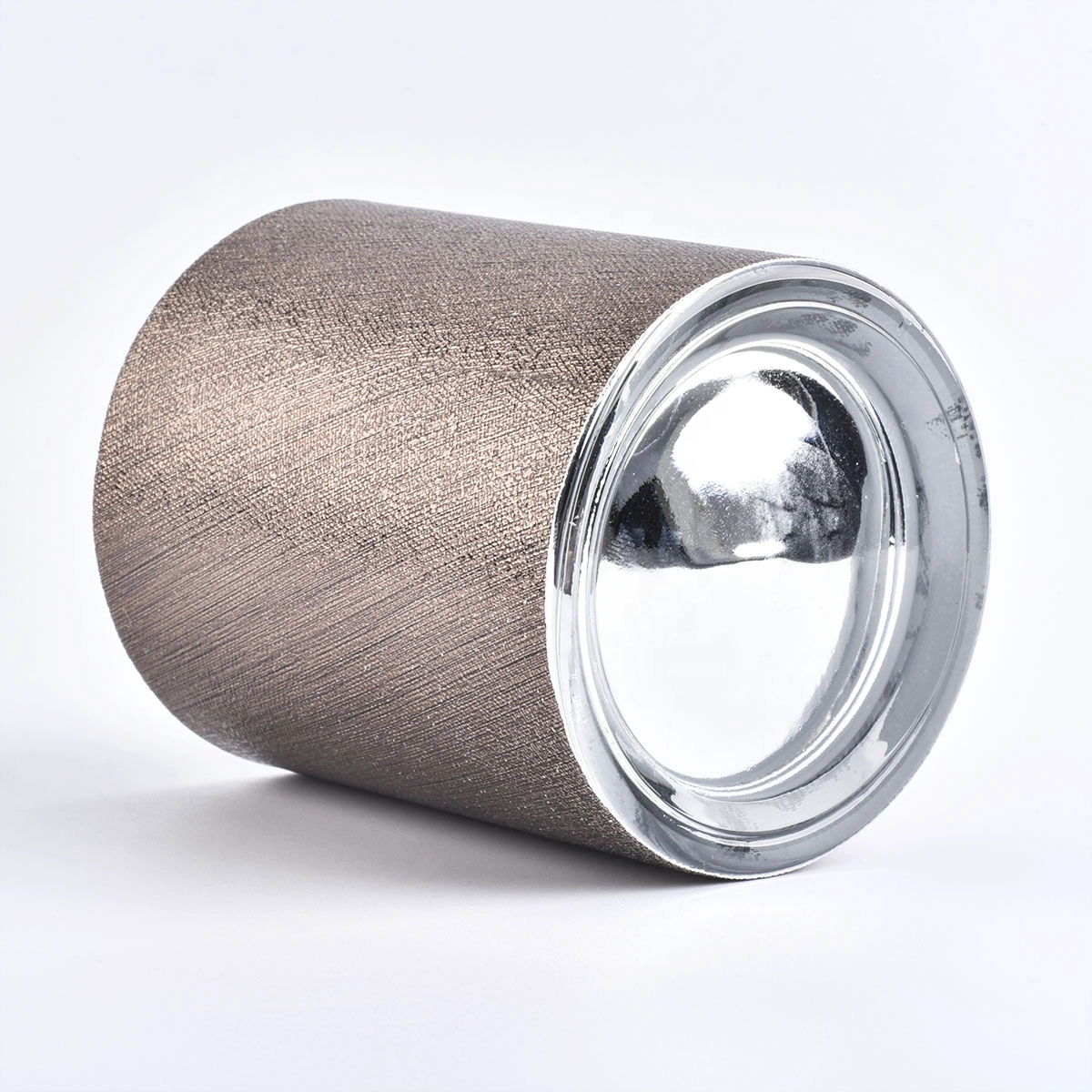 Suppliers amber luxury PU cylinder leather candle holders 8oz 10oz