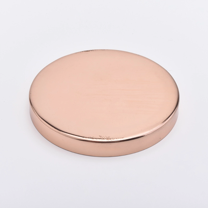 Stainless steel metal lid for candle jars