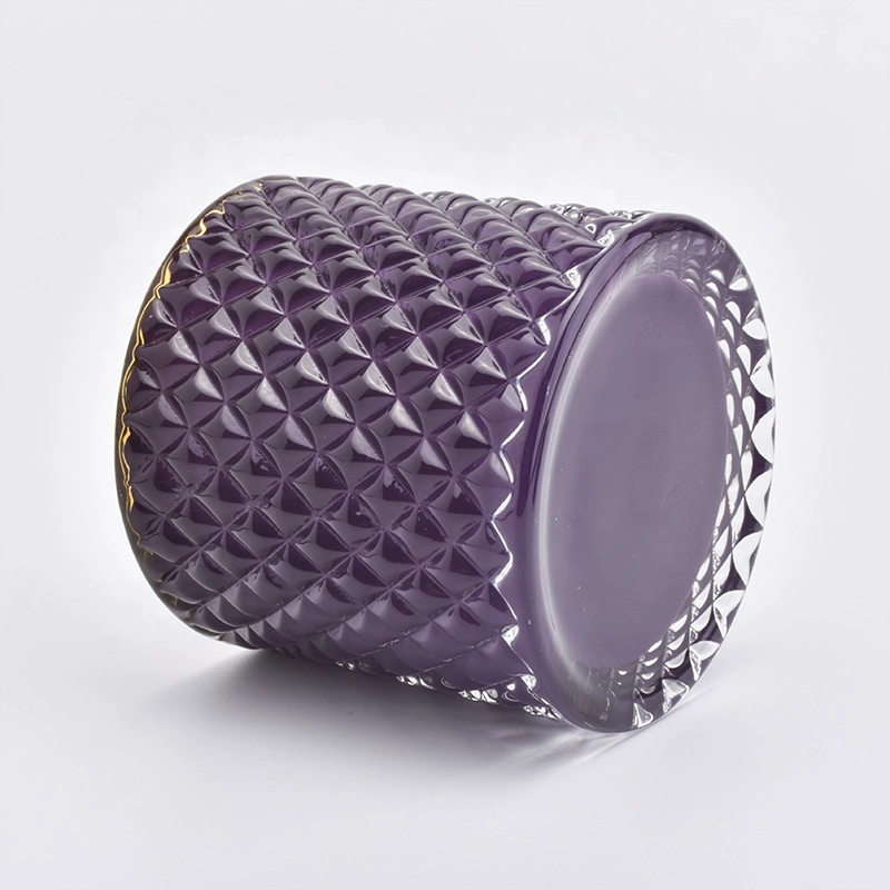 Cylinder scented glass candle holders with lid wholesales