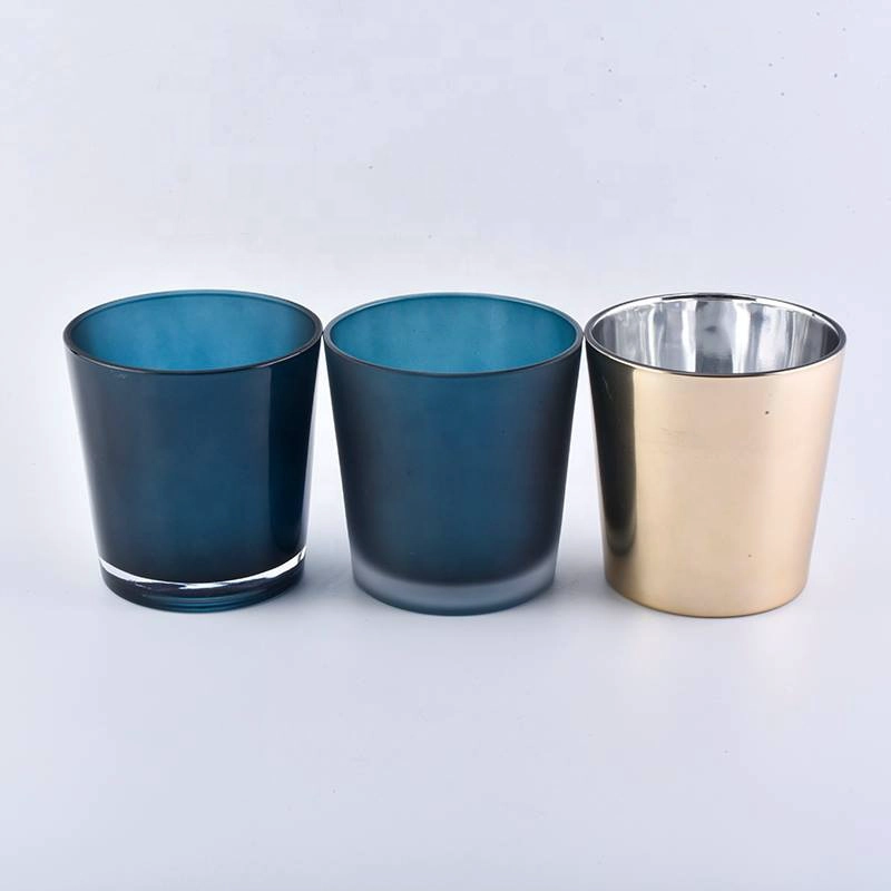 luxury large frosted glass candle jar