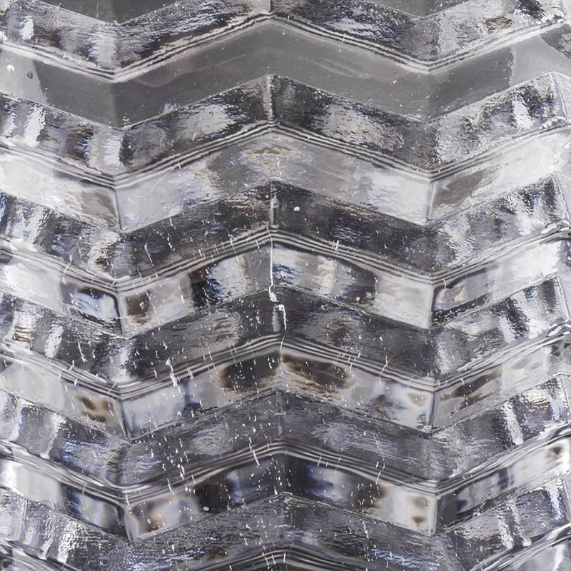 Wholesale crystal clear embossed candle glass holder 16 oz candle jar