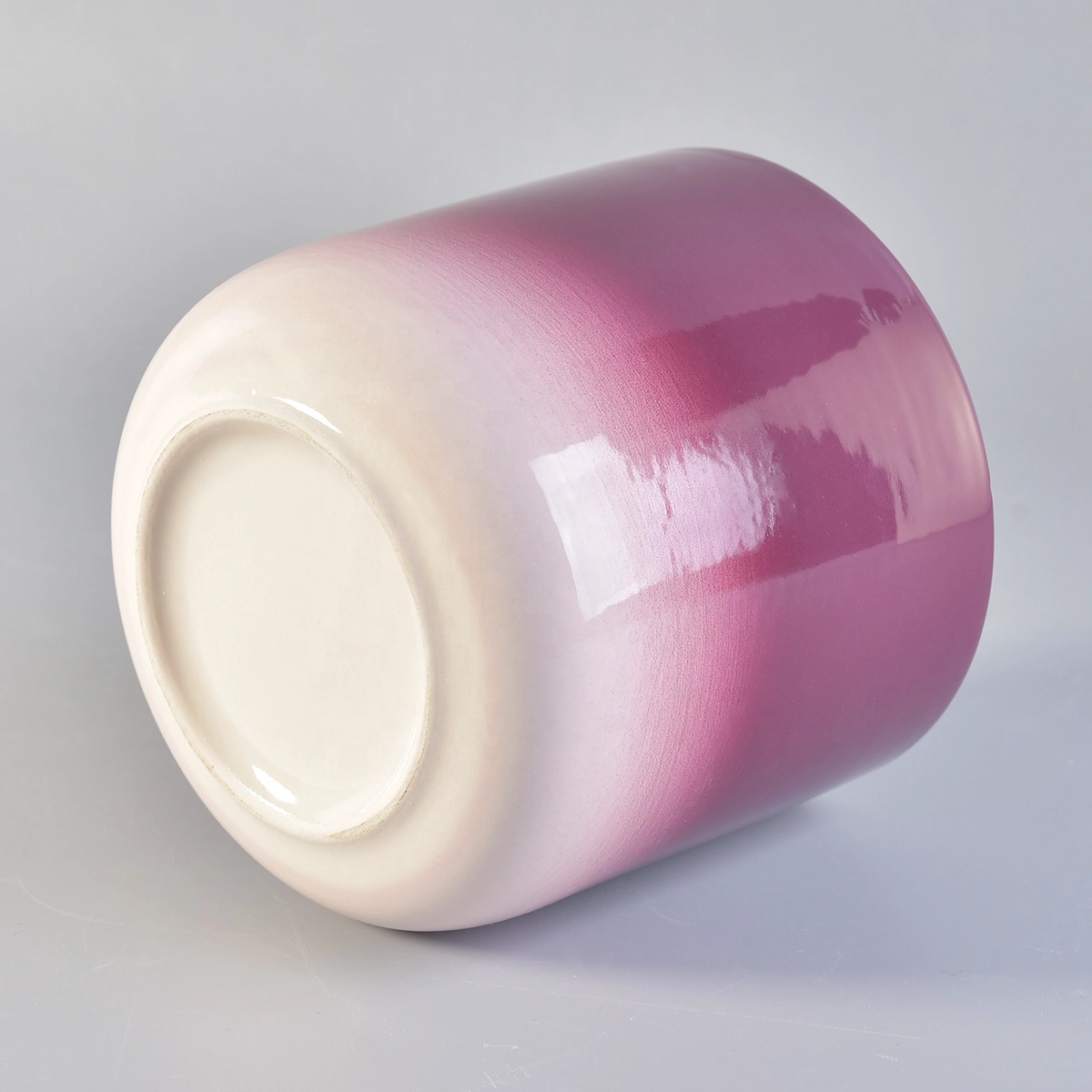 Manufacturer custom electroplated ceramic empty candle jars 6oz 8oz