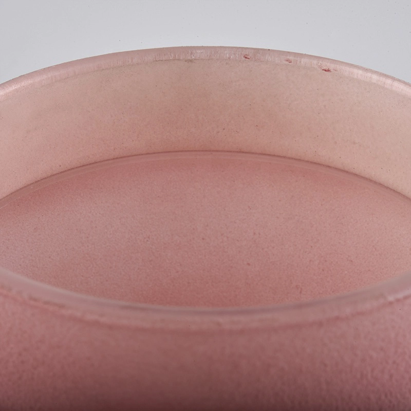 Wholesales popular pink matte large ceramic candle container 14oz 10oz