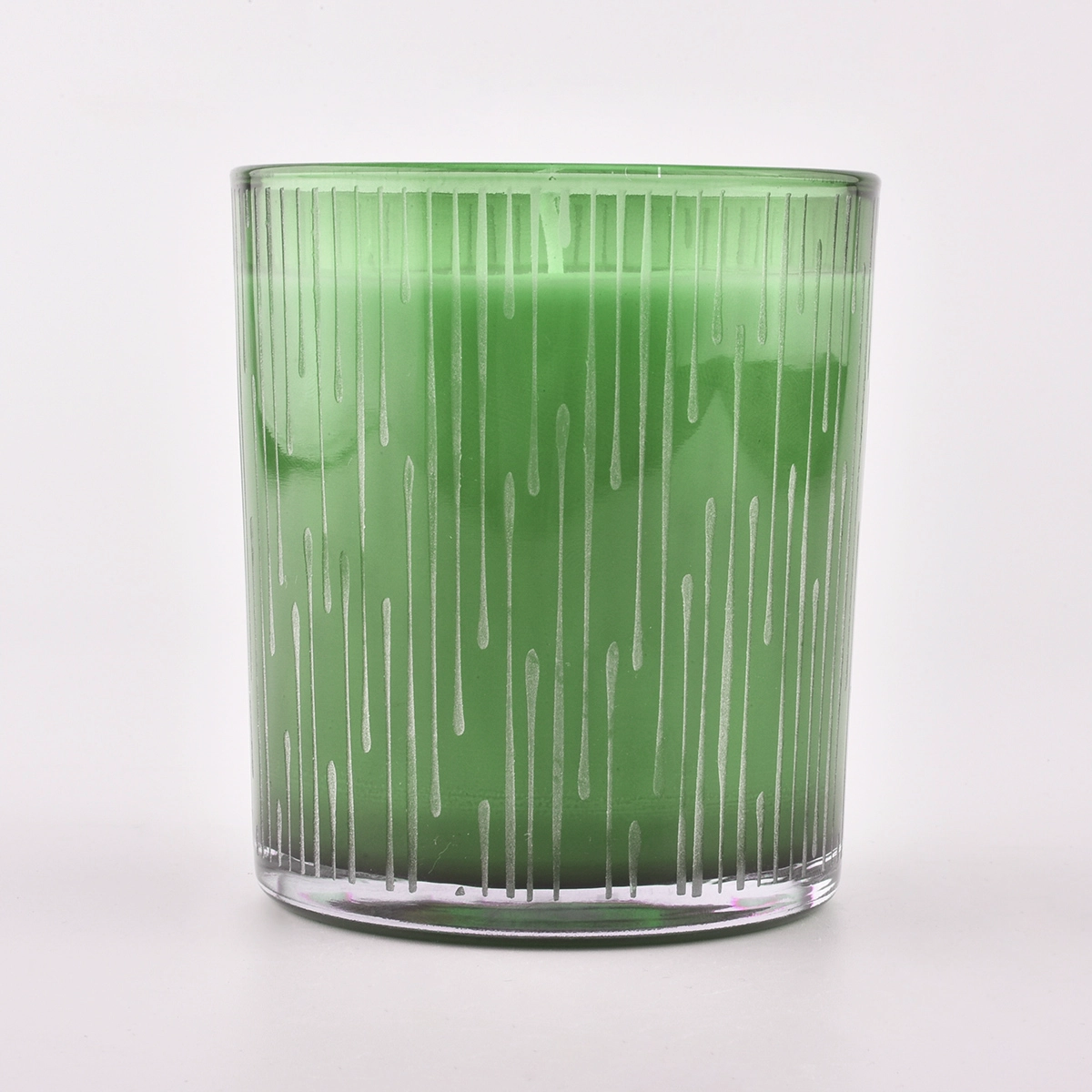 Wholesale sanding pattern glass candle jars
