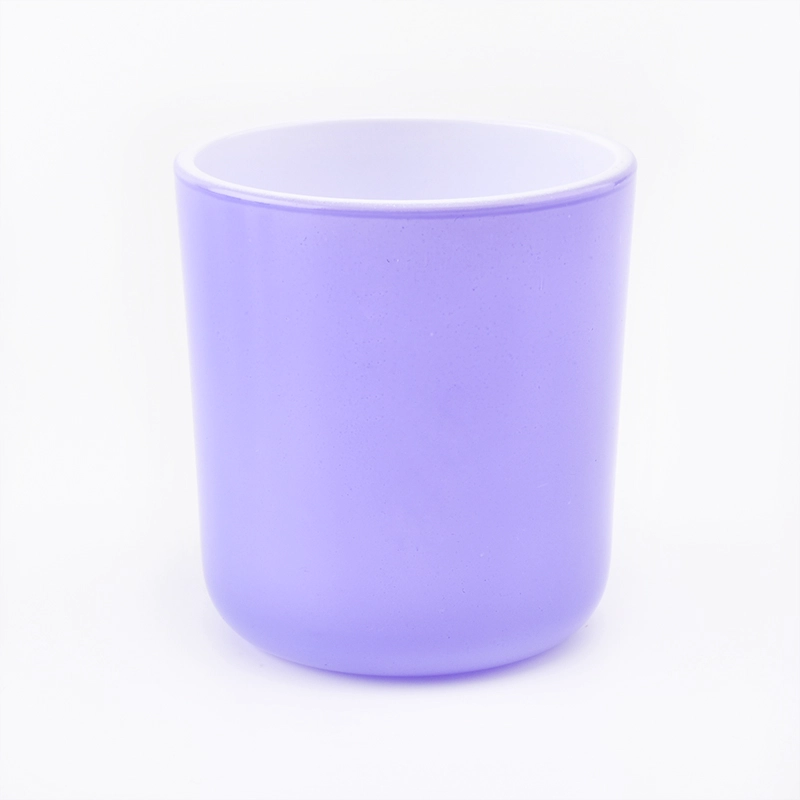 hot sales purple color glass candle holders