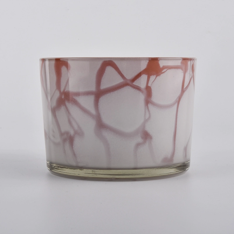 3 wick glass candle vessels with new decorations