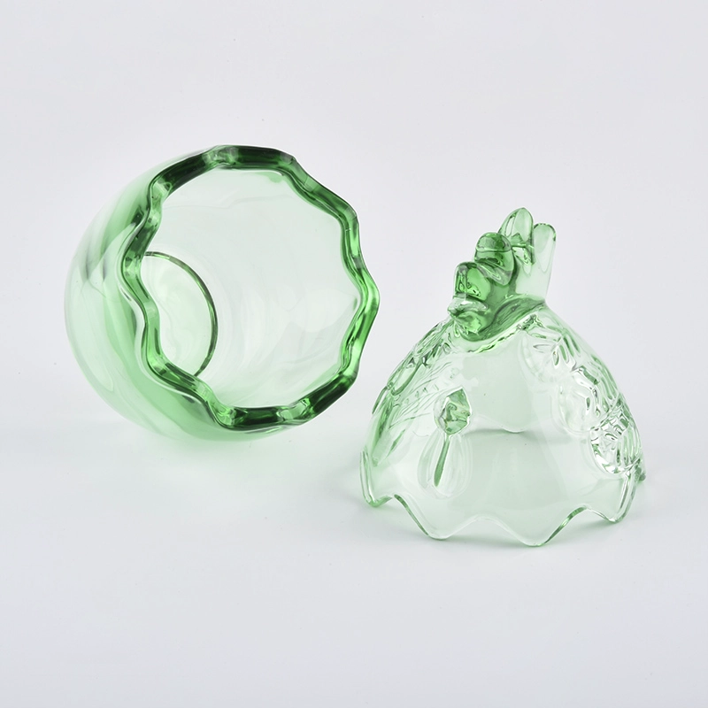 glass candle jar with lid