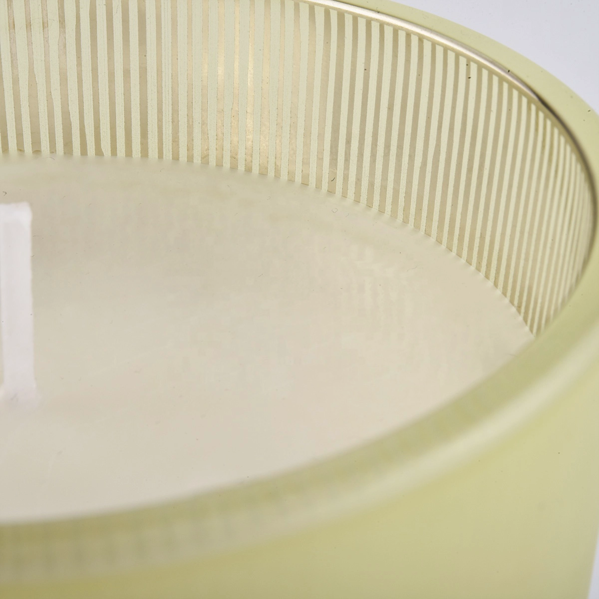 Frosted glass candle jars with spraying and electroplating color