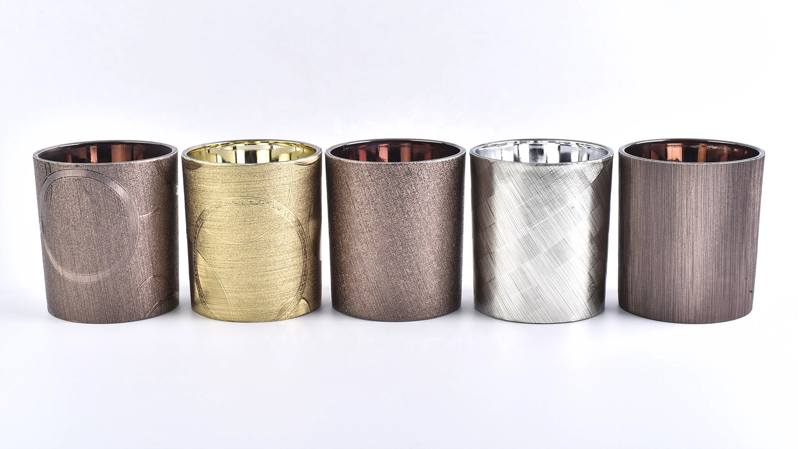 Suppliers amber luxury PU cylinder leather candle holders 8oz 10oz