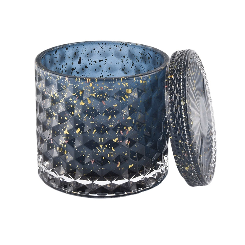 home decor luxury woven glass candle jar