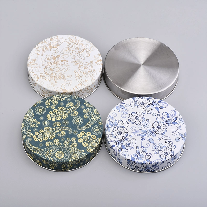 home decor metal candle container lid