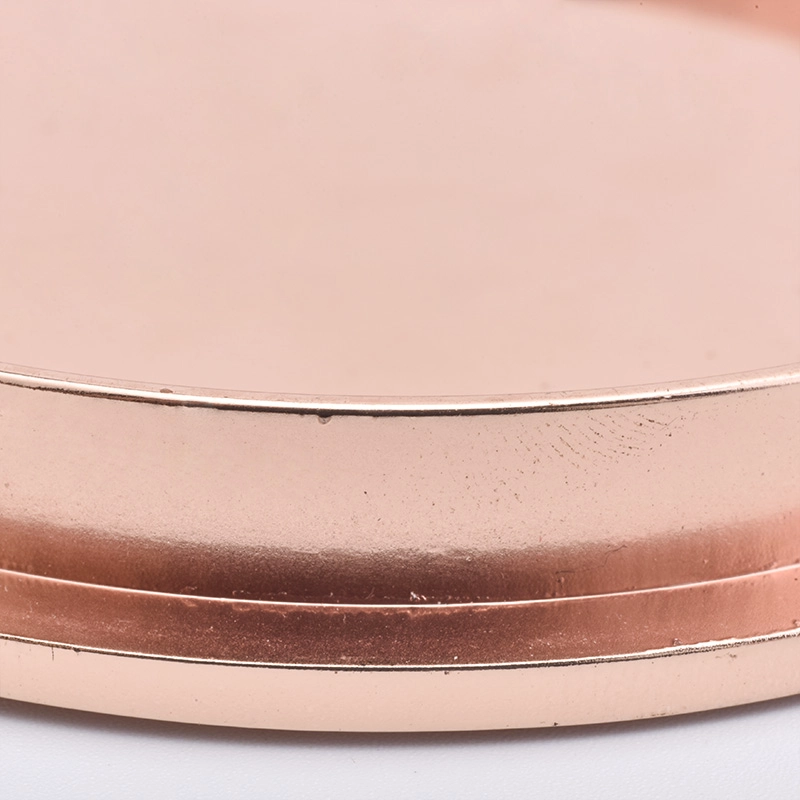 luxury zinc alloy metal lid for candle holders
