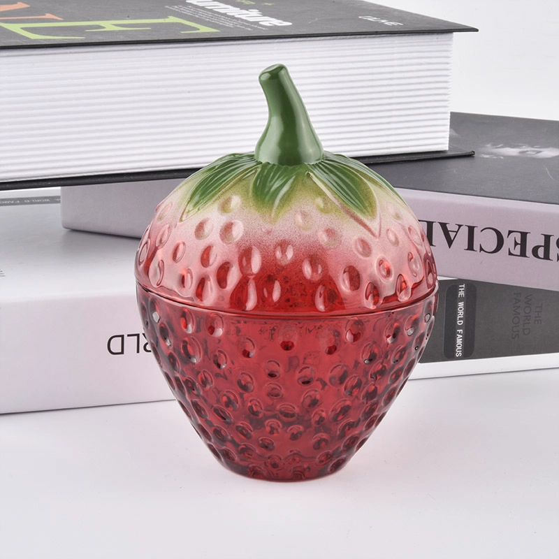 strawberry candle jars