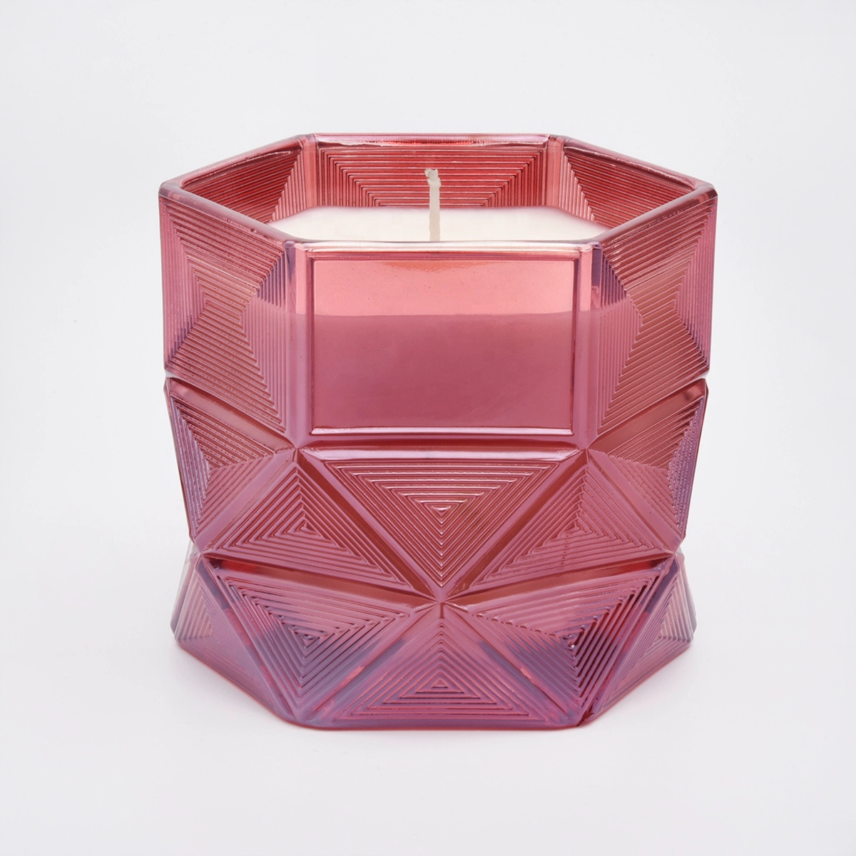 Sunny Glassware hexagon candle jar for luxury brand