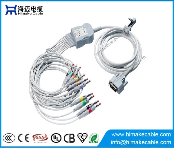 High quality multi-color copper core medical ECG replacement wire and cable factory China