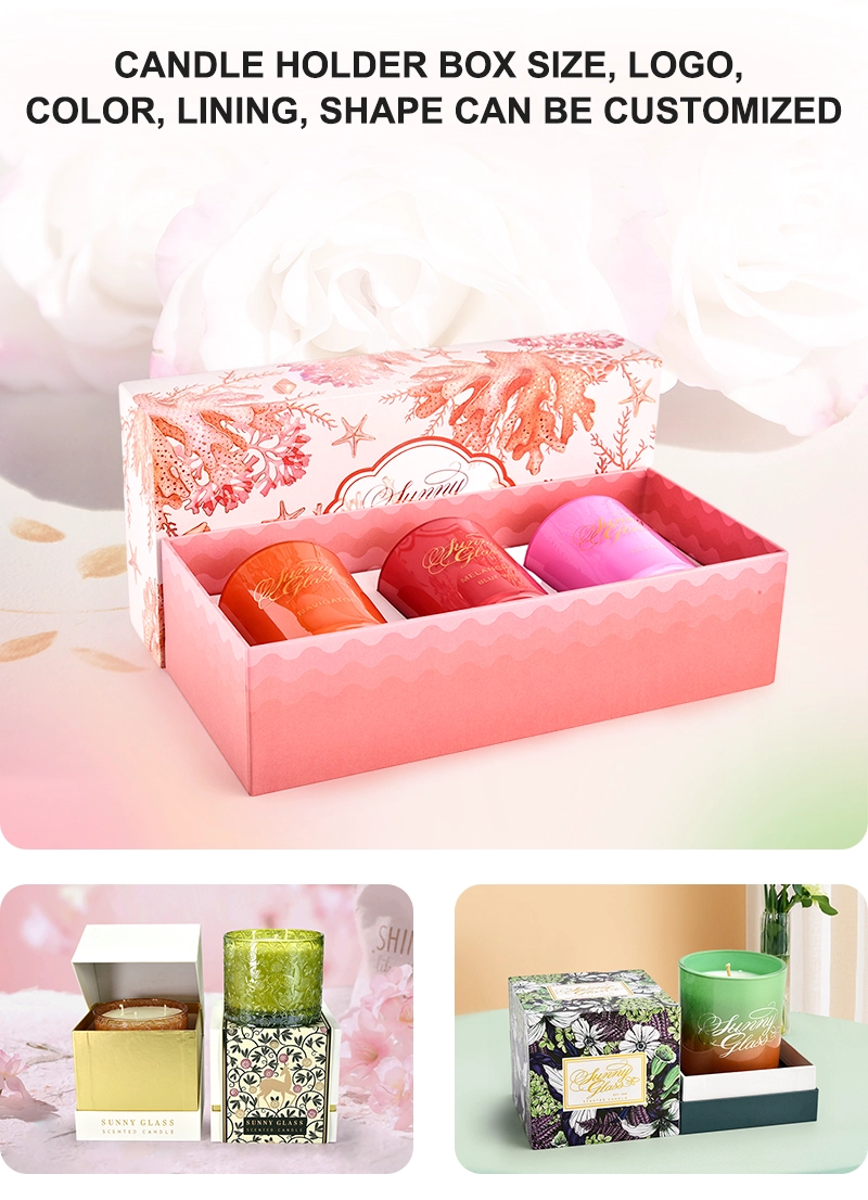 Luxury Finish Cylinder Glass Candle Vessel with Customizable Logo Design for Scented Candles & Elegant Home Decoration