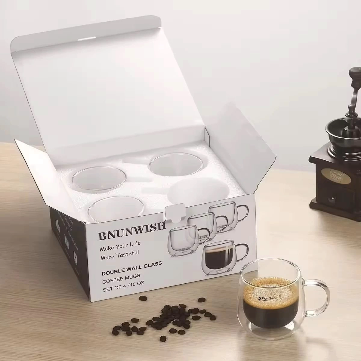 gift box packing of double layer glass cups 1 of 6
