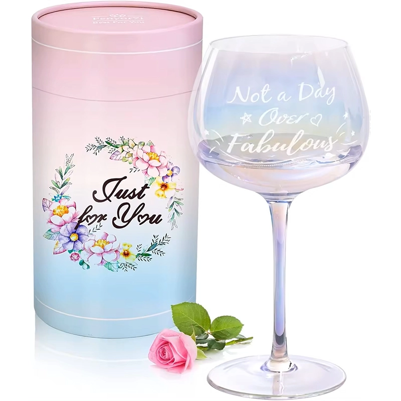 color box packing of wine glasses