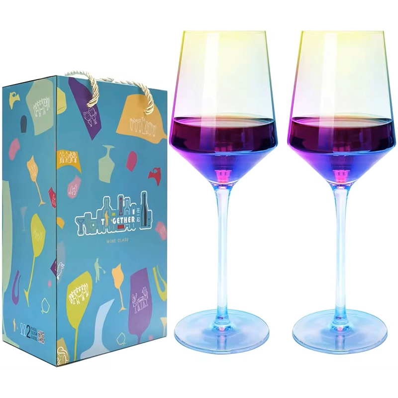 color box packing of wine glasses