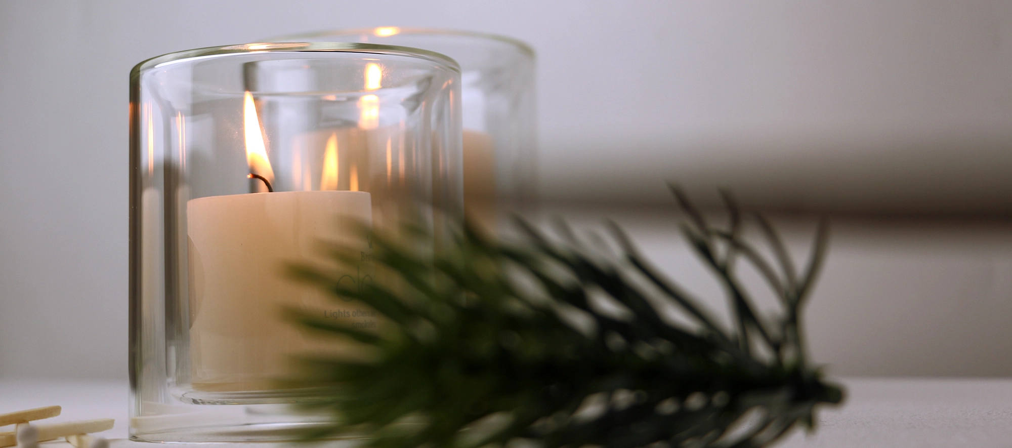 double layer glass scented candle jars banner