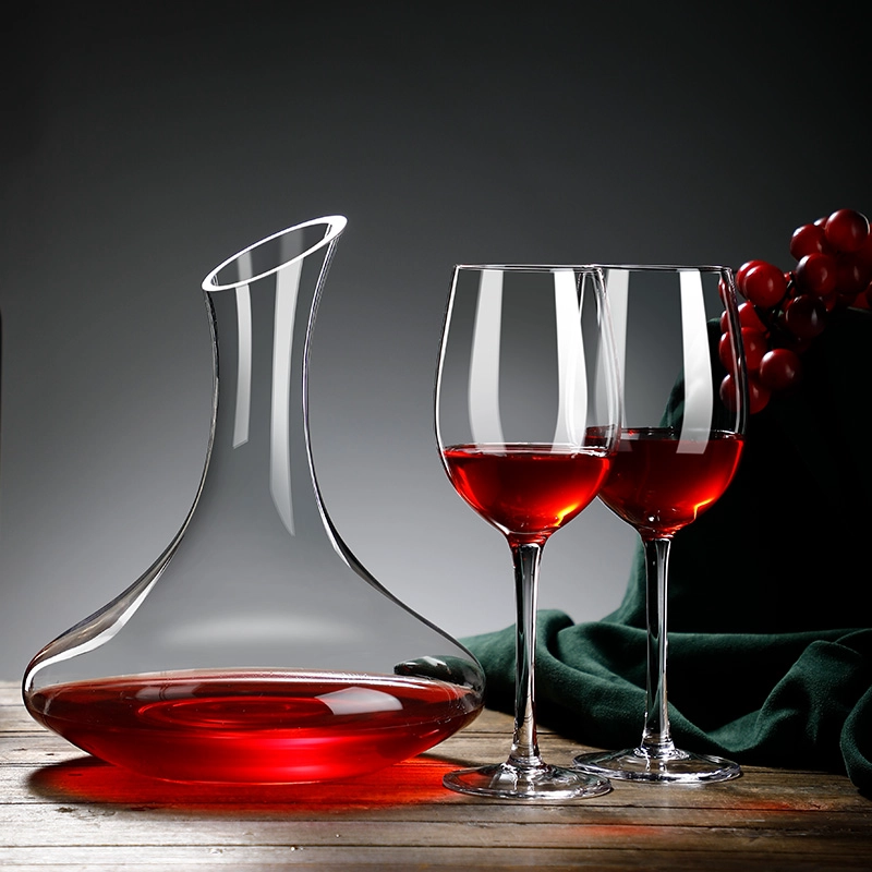 Crystal 430ml 490ml wine glasses with decanter gift box set