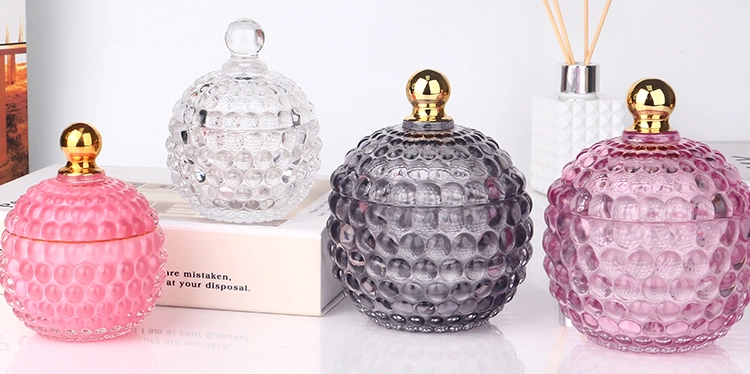 hobnail glass candle jar banner