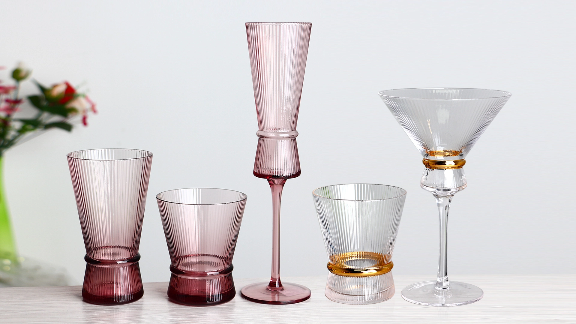 crystal vintage goblets and tumblers set banner