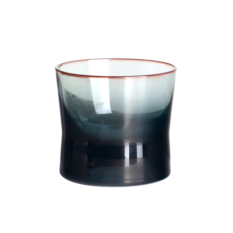 Lood gratis kristal 150 ml 5oz gekleurde blauwe zware basis whiskyglasbeker